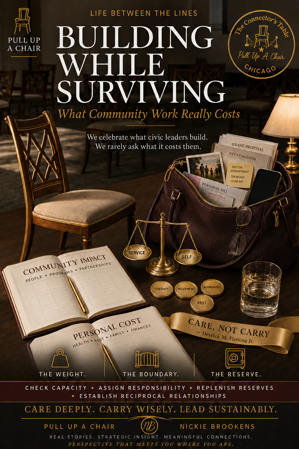 Building While Surviving: What Community Work Really Costs — Pull Up a Chair cover art